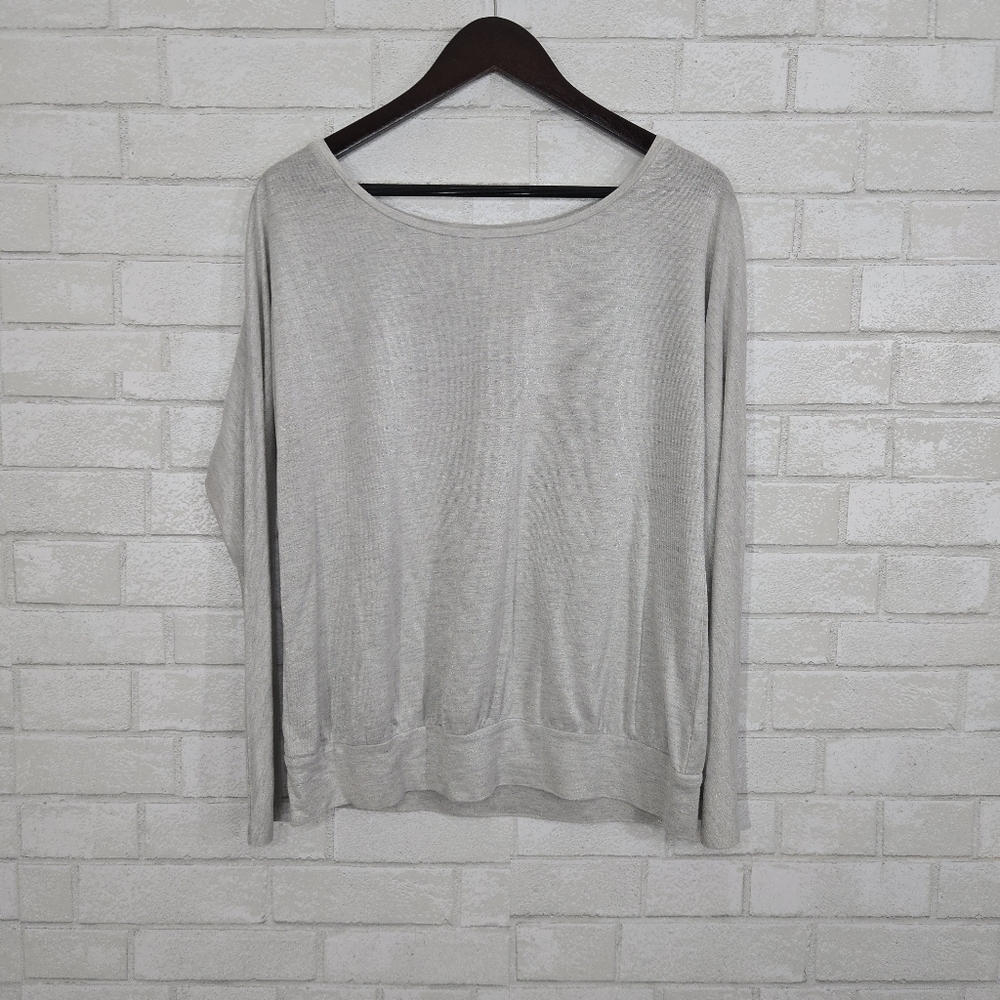 Old Navy long sleeve metallic gray top‎